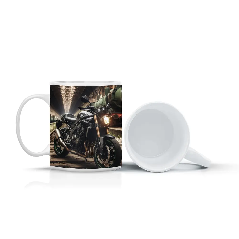Yamaha Naked Bike Abandoned Train Station – Mugs