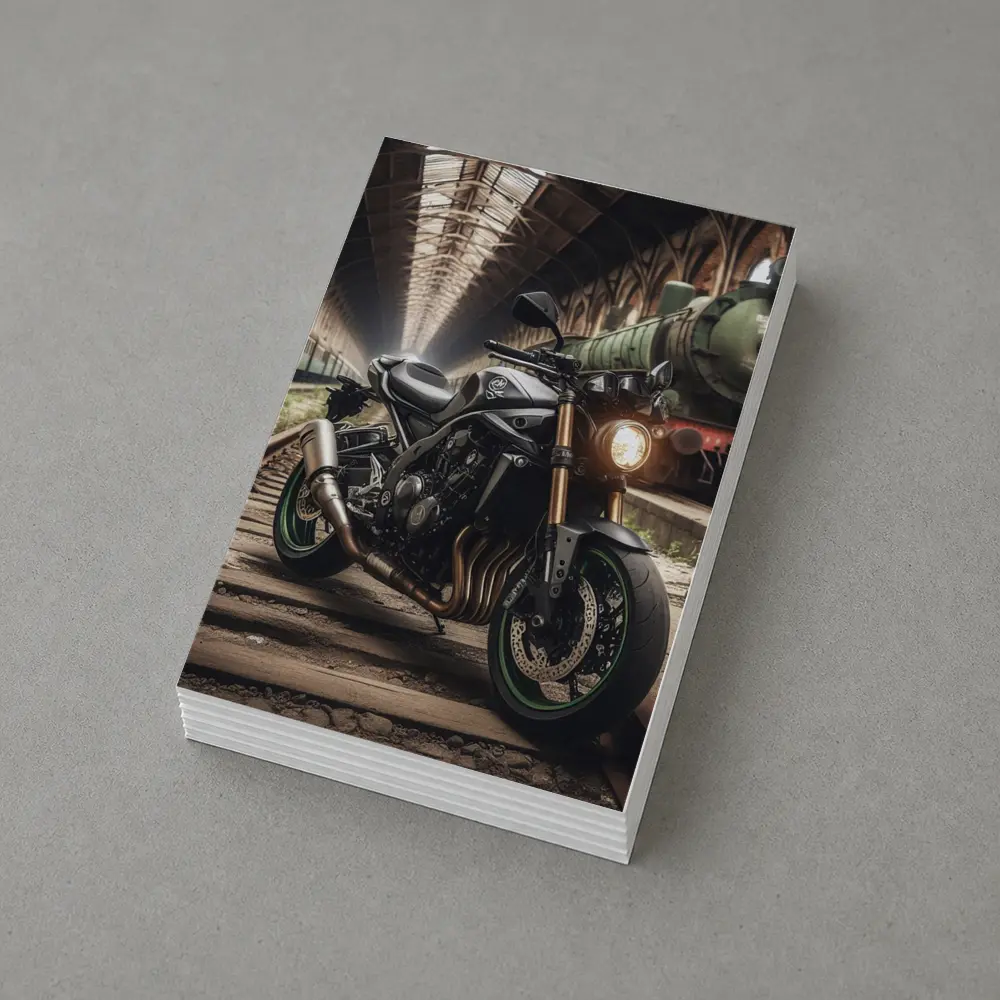 Yamaha Naked Bike Abandoned Train Station – Postcards