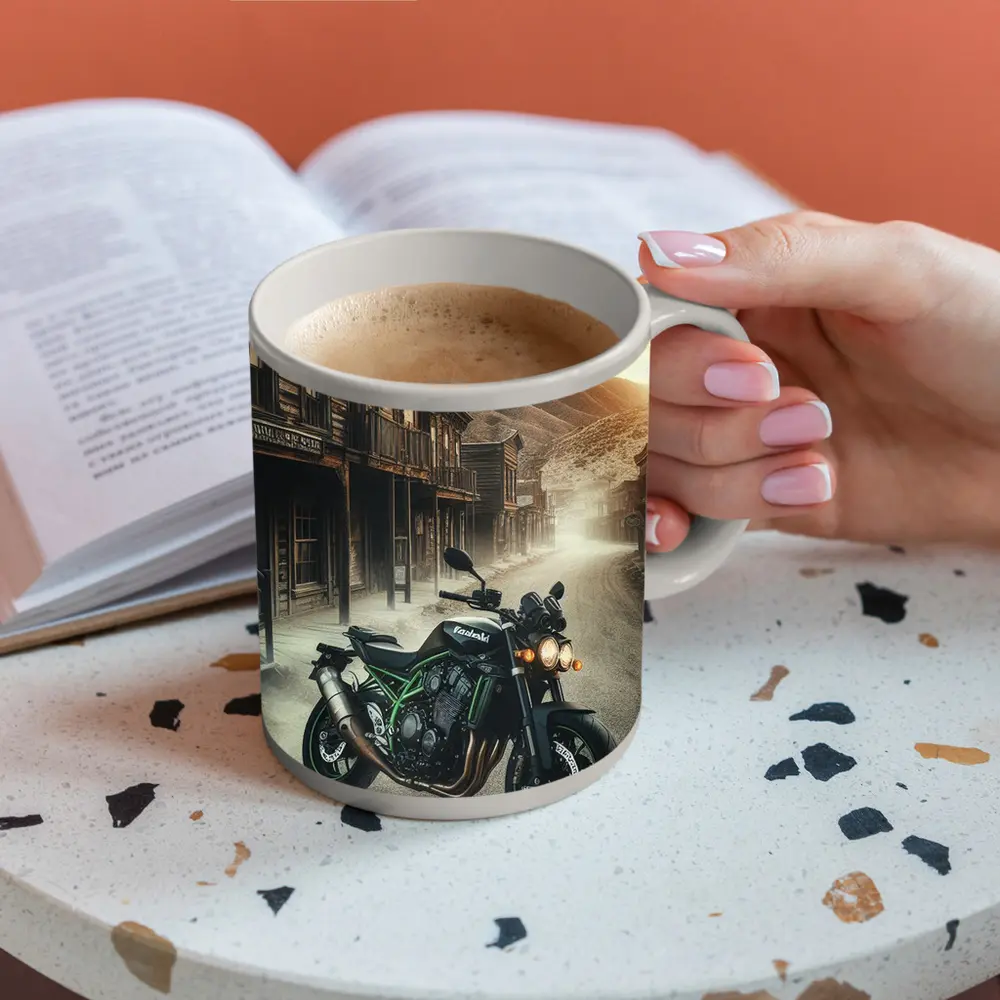Kawasaki Z900 Naked Bike Wild West Town – Mugs