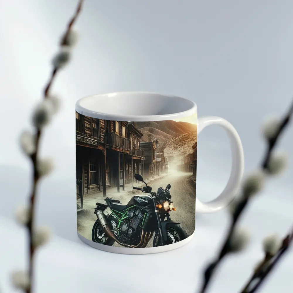 Kawasaki Z900 Naked Bike Wild West Town – Mugs
