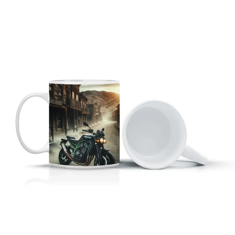 Kawasaki Z900 Naked Bike Wild West Town – Mugs