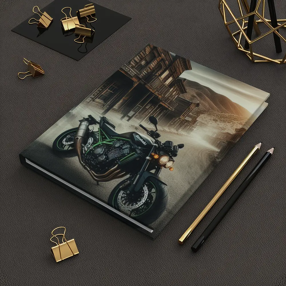 Kawasaki Z900 Naked Bike Wild West Town – Notebooks