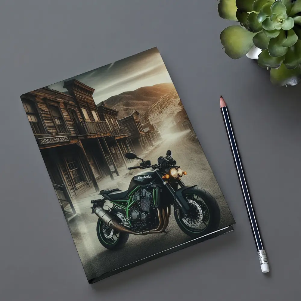 Kawasaki Z900 Naked Bike Wild West Town – Notebooks