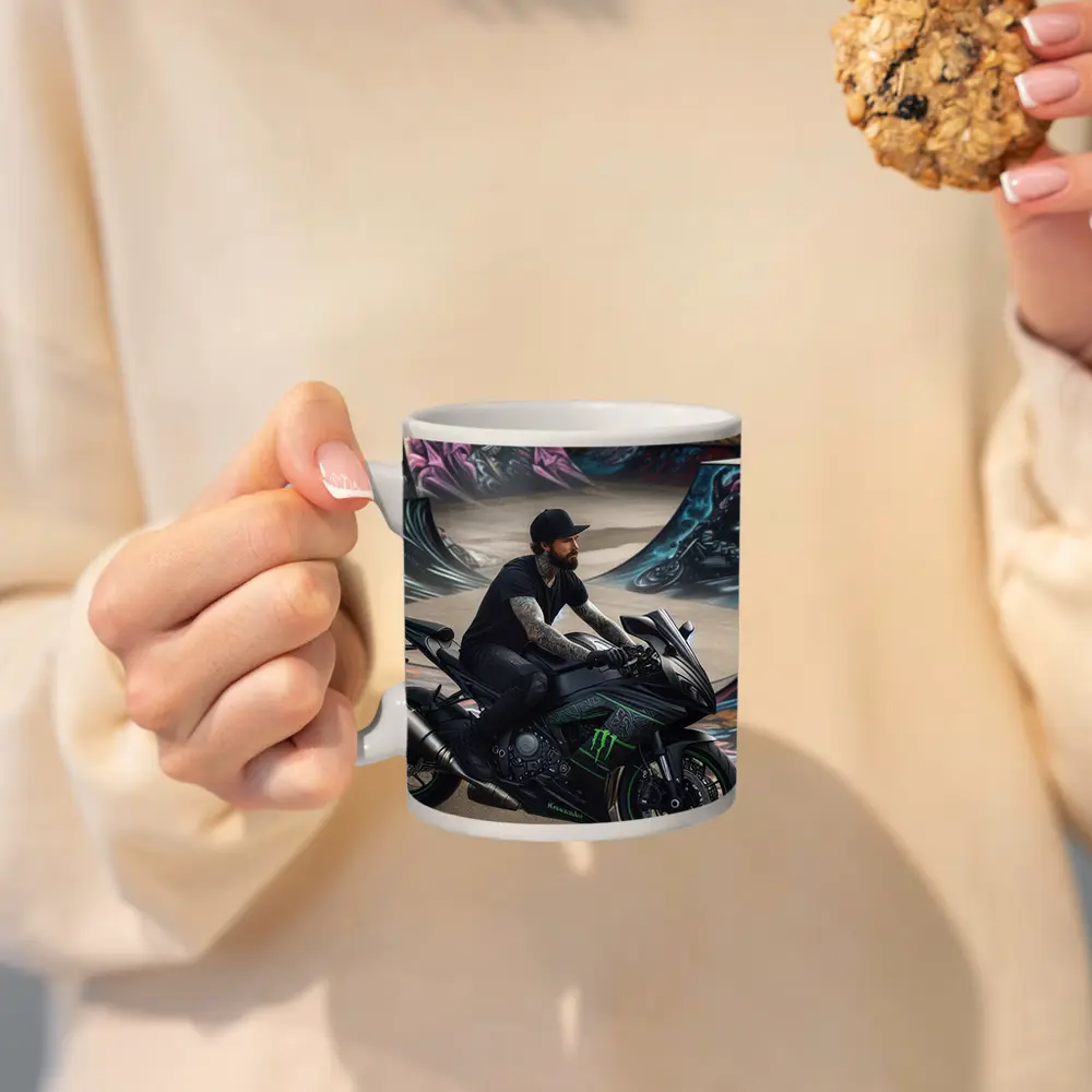 Kawasaki Ninja Rider Skatepark Graffiti Wall – Mugs