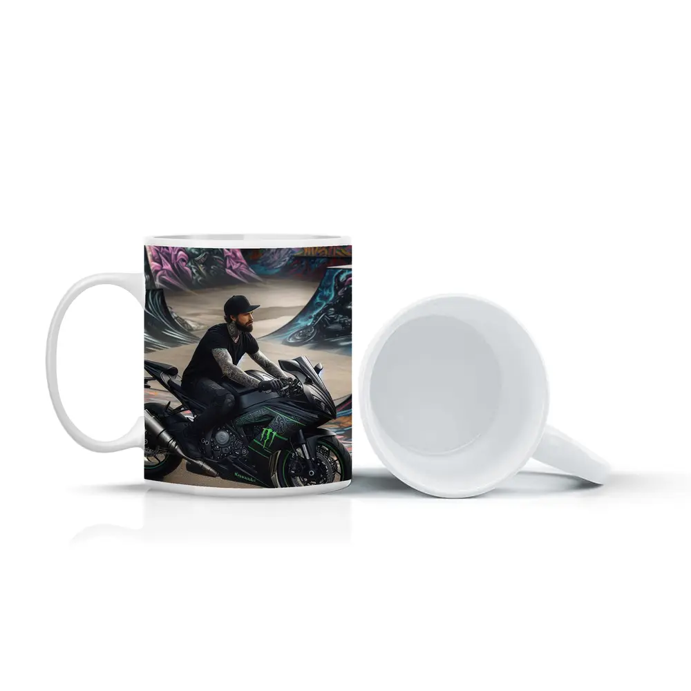 Kawasaki Ninja Rider Skatepark Graffiti Wall – Mugs