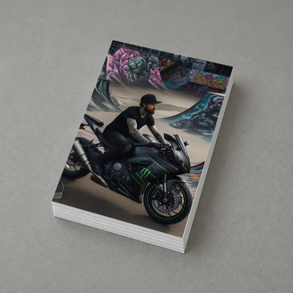 Kawasaki Ninja Rider Skatepark Graffiti Wall – Postcards