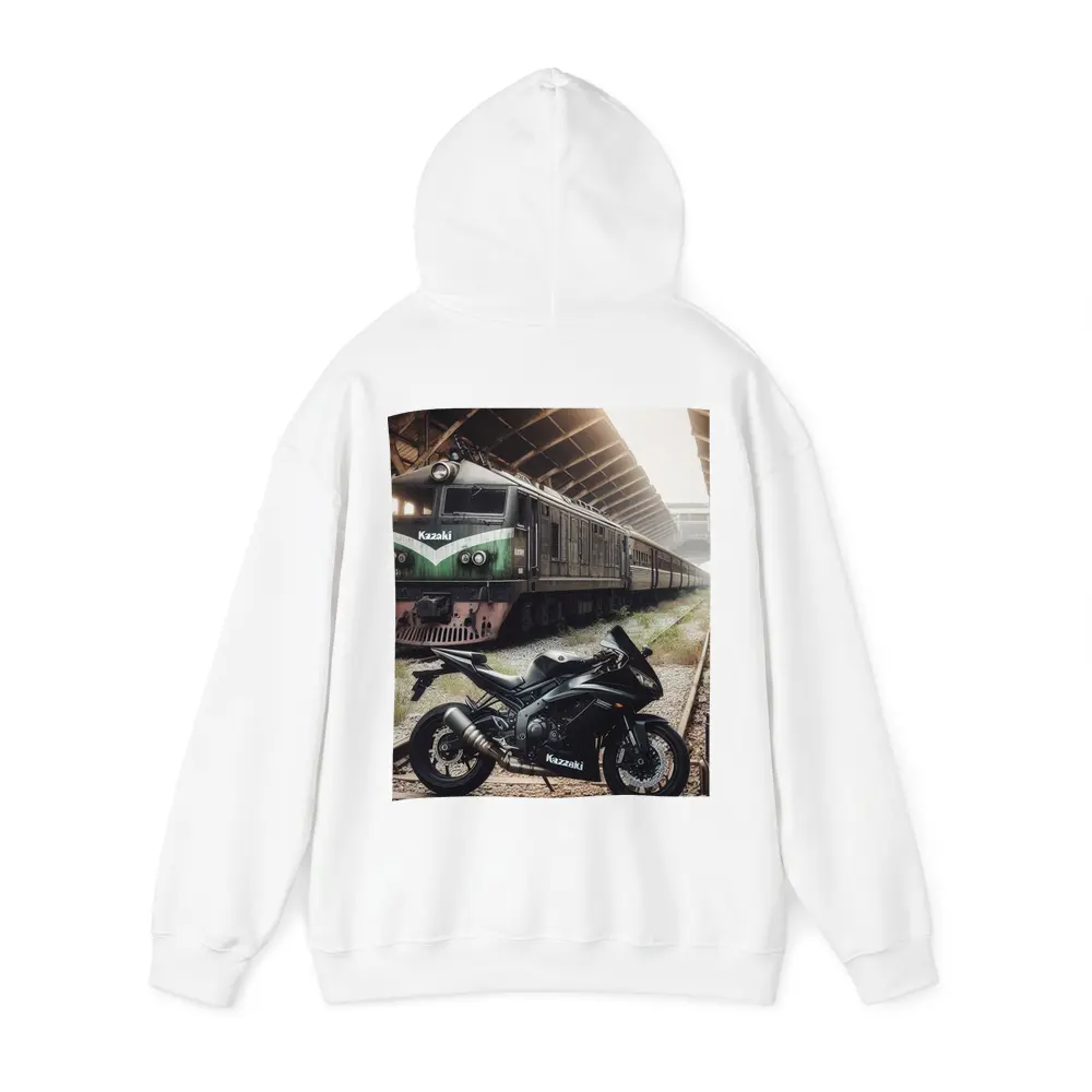 Kawasaki Sport Bike Abandoned Train Station – Hoodies
