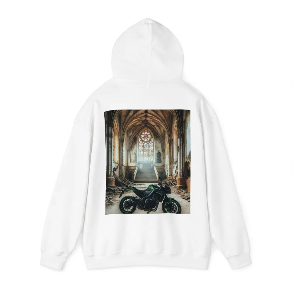 Kawasaki Naked Bike Abandoned Gothic Cathedral – Hoodies