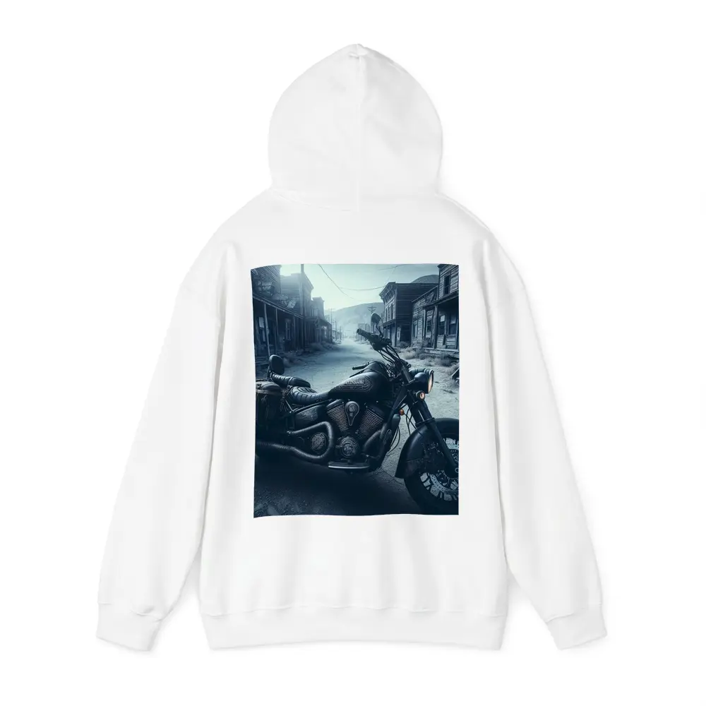 Black Cruiser Motorcycle Abandoned Ghost Town – Hoodies