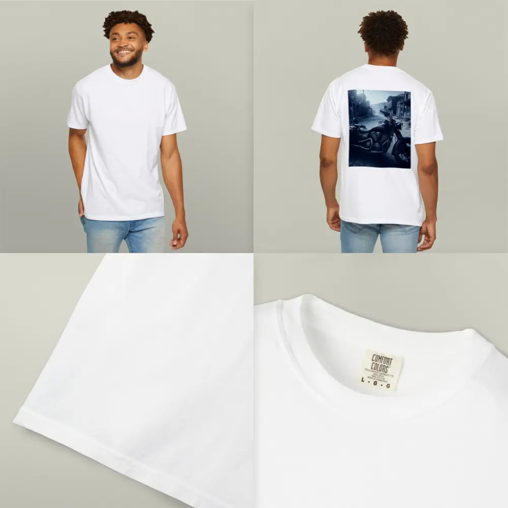Black Cruiser Motorcycle Abandoned Ghost Town – T-Shirts