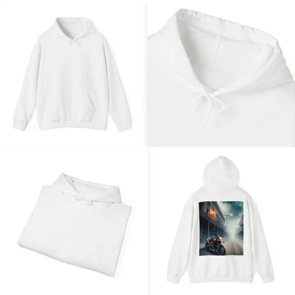 KTM Duke Motorcycle Misty Ghost Town Street – Hoodies