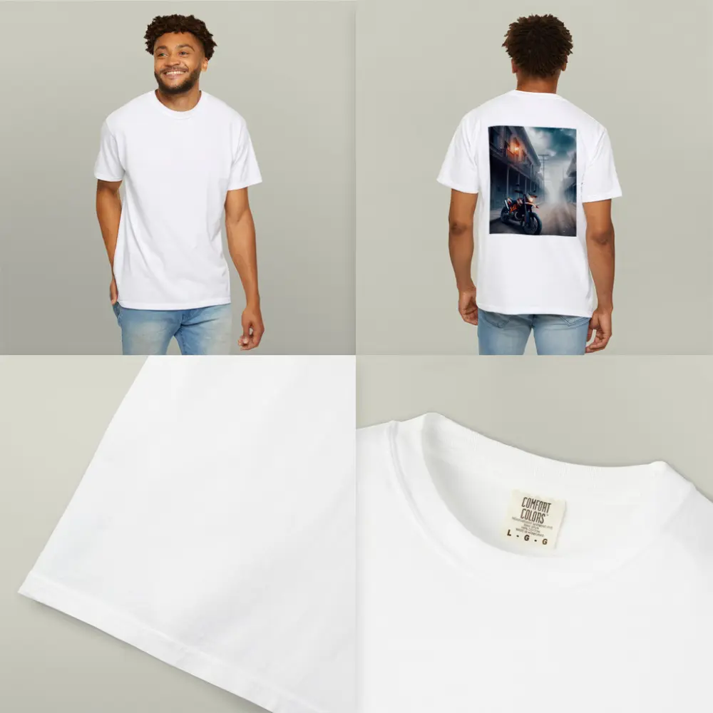 KTM Duke Motorcycle Misty Ghost Town Street – T-Shirts