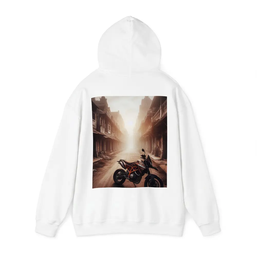 KTM Motorcycle Dusty Old Town Street – Hoodies