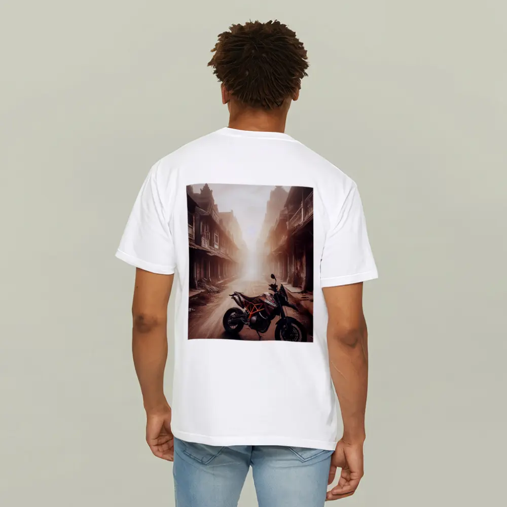 KTM Motorcycle Dusty Old Town Street – T-Shirts
