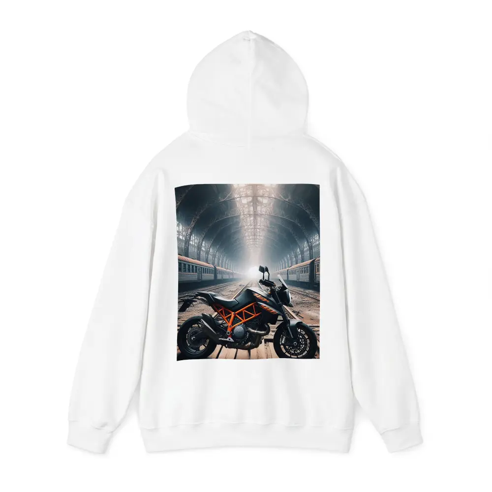 KTM Duke Motorcycle Abandoned Train Station – Hoodies