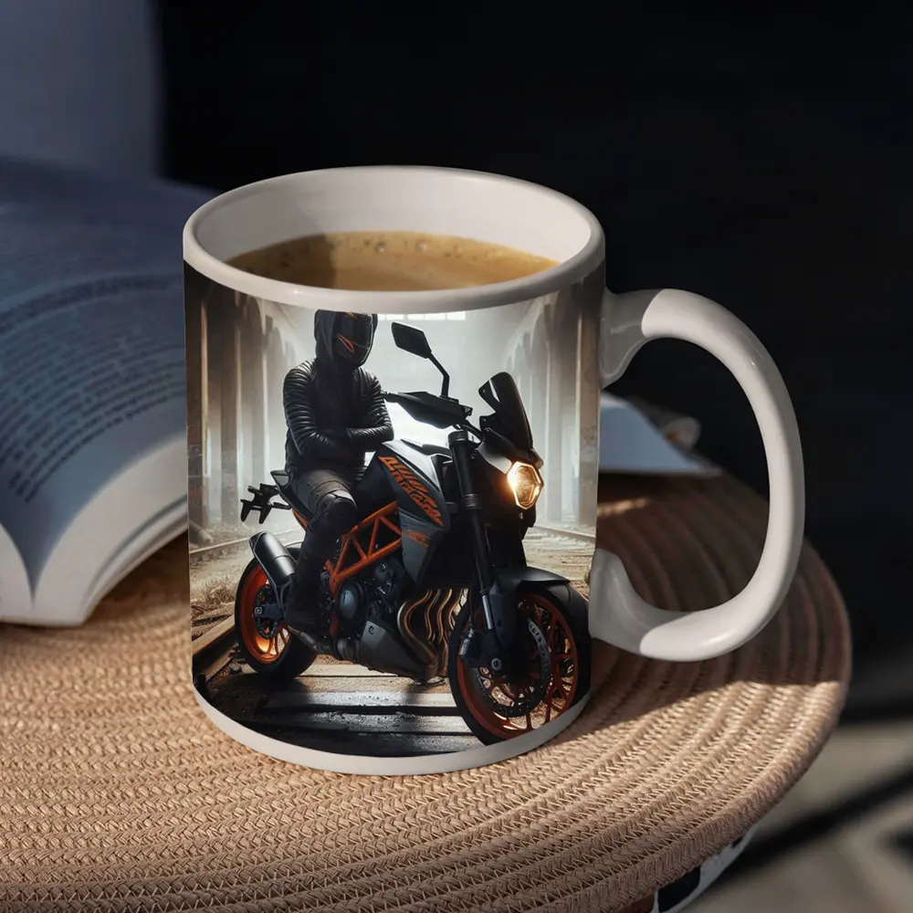 KTM Duke Rider Abandoned Industrial Building – Mugs