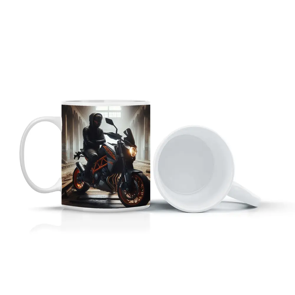 KTM Duke Rider Abandoned Industrial Building – Mugs