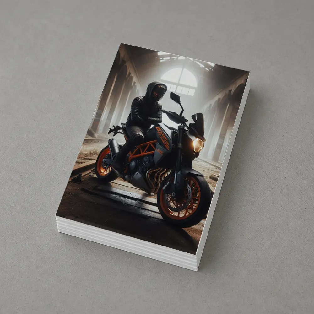 KTM Duke Rider Abandoned Industrial Building – Postcards