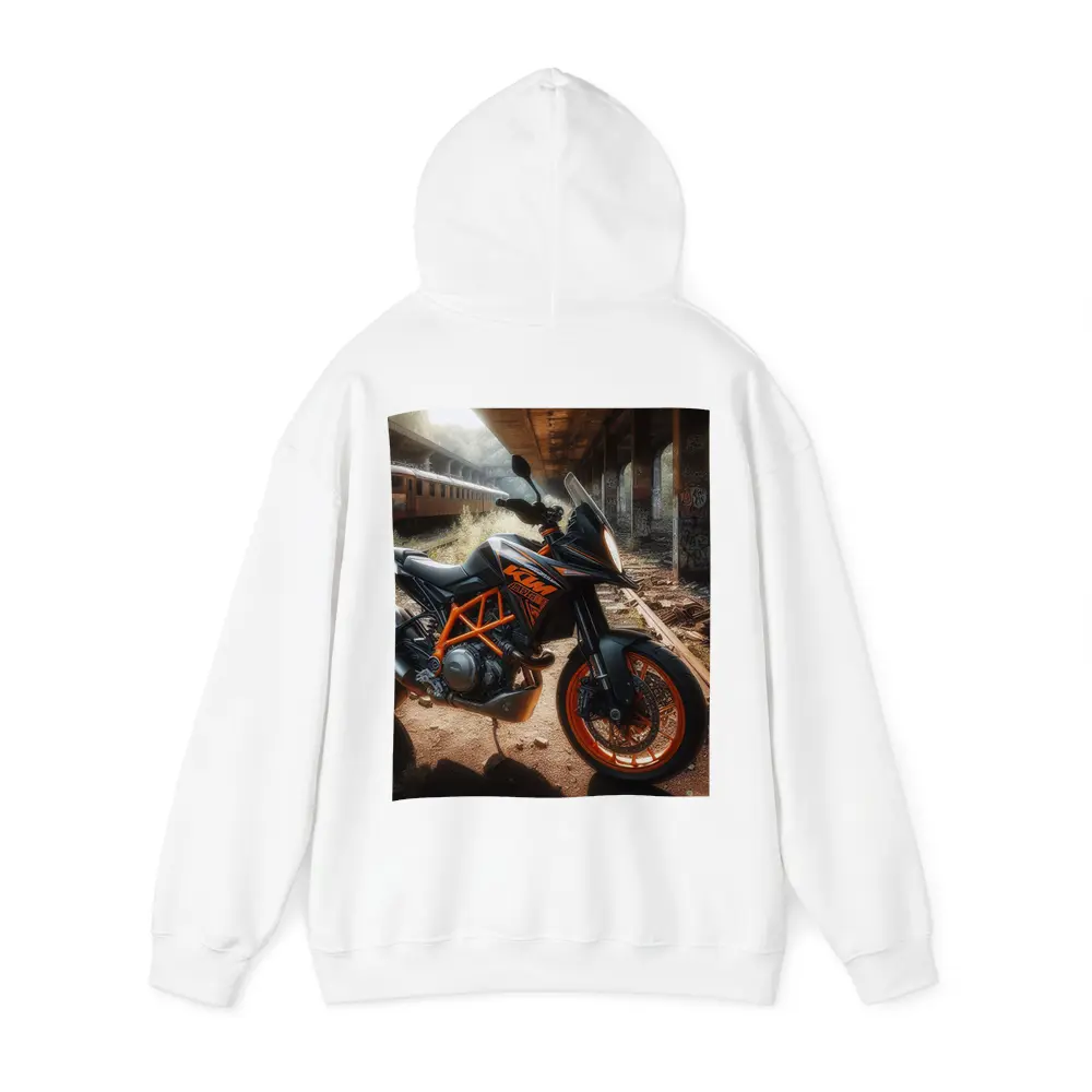 KTM Duke Motorcycle Abandoned Urban Setting – Hoodies