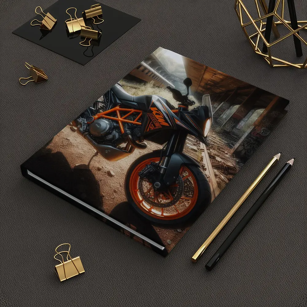 KTM Duke Motorcycle Abandoned Urban Setting – Notebooks