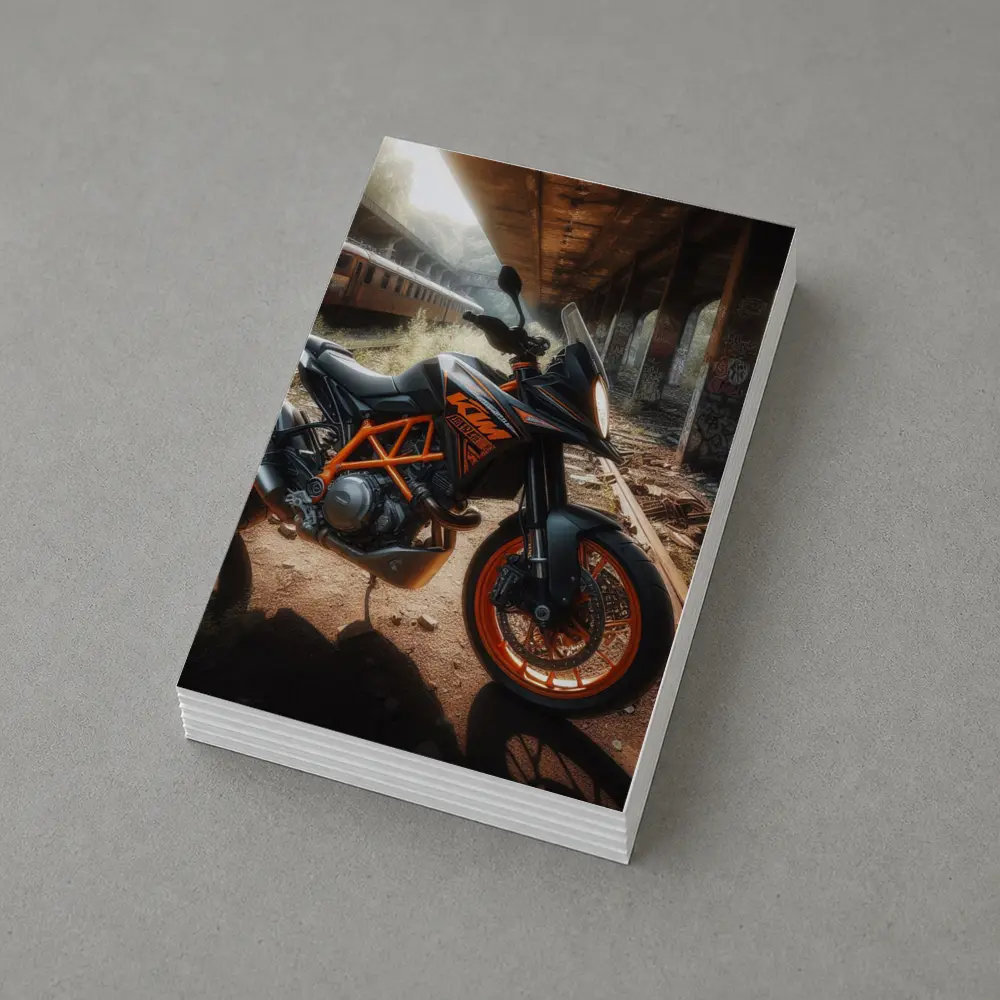 KTM Duke Motorcycle Abandoned Urban Setting – Postcards