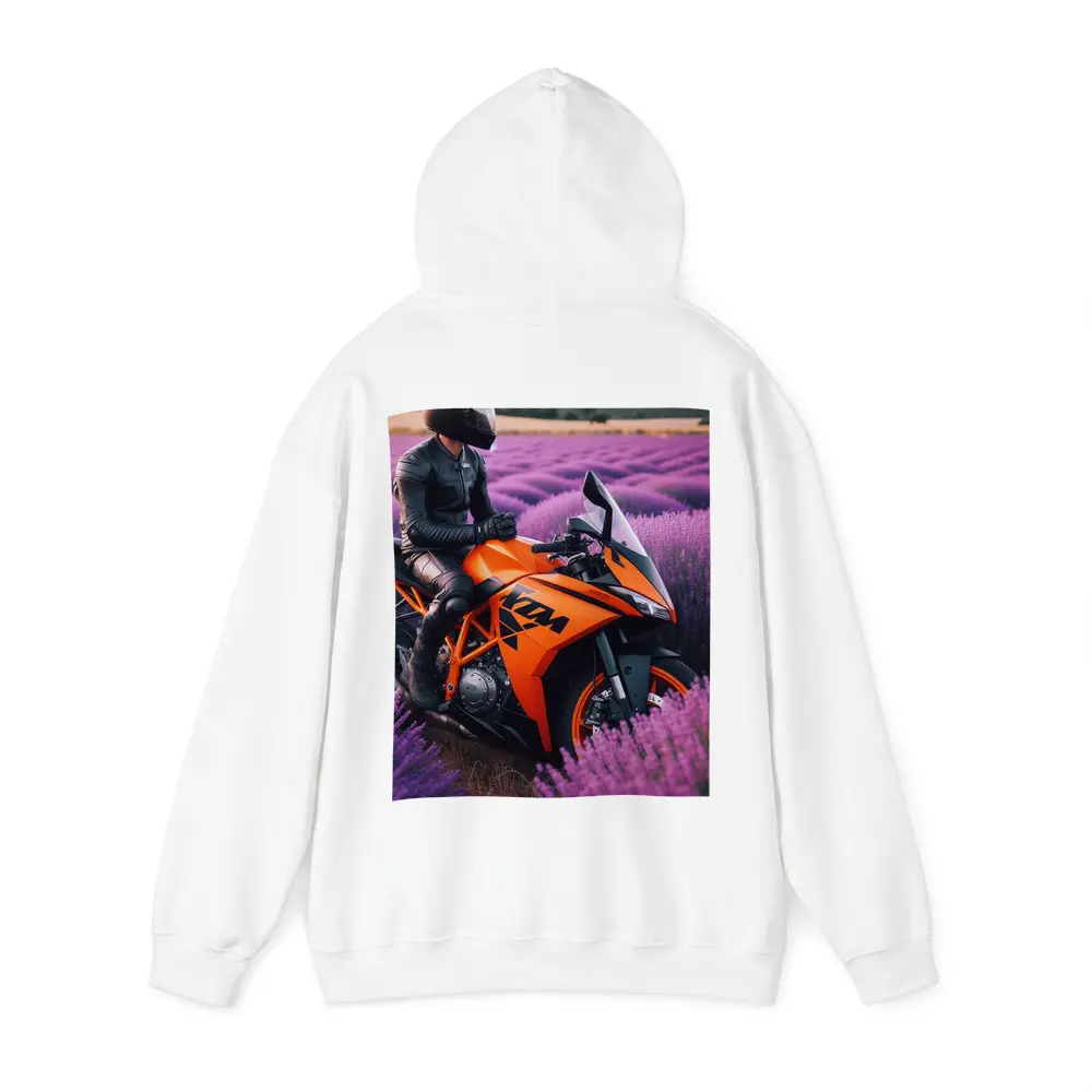 KTM Sport Bike Rider Lavender Field – Hoodies