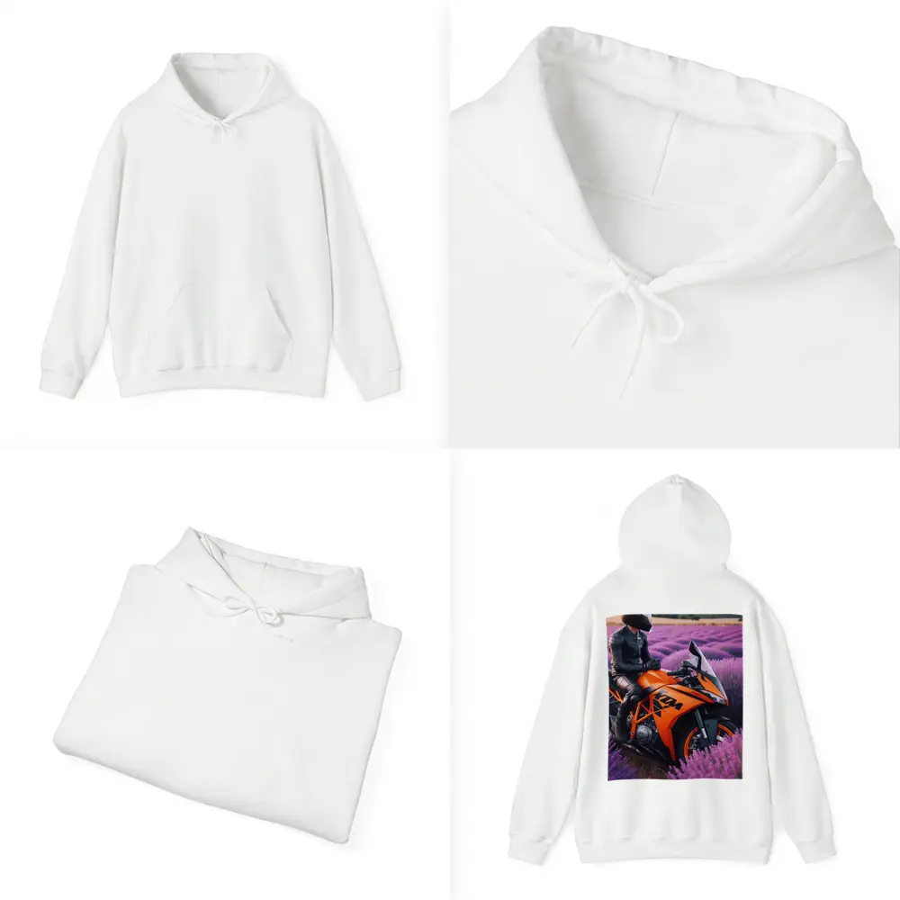 KTM Sport Bike Rider Lavender Field – Hoodies