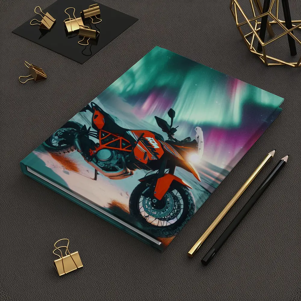 KTM Adventure Motorcycle Northern Lights Winter – Notebooks