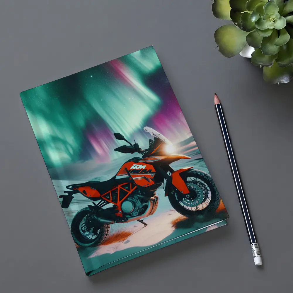 KTM Adventure Motorcycle Northern Lights Winter – Notebooks