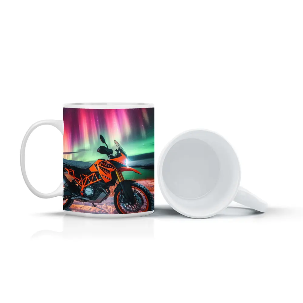 KTM Adventure Motorcycle Northern Lights Winter – Mugs