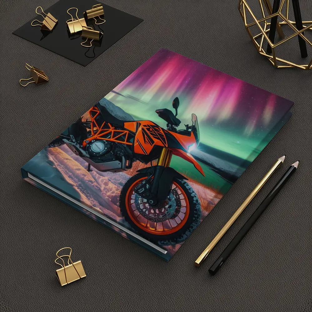 KTM Adventure Motorcycle Northern Lights Winter – Notebooks