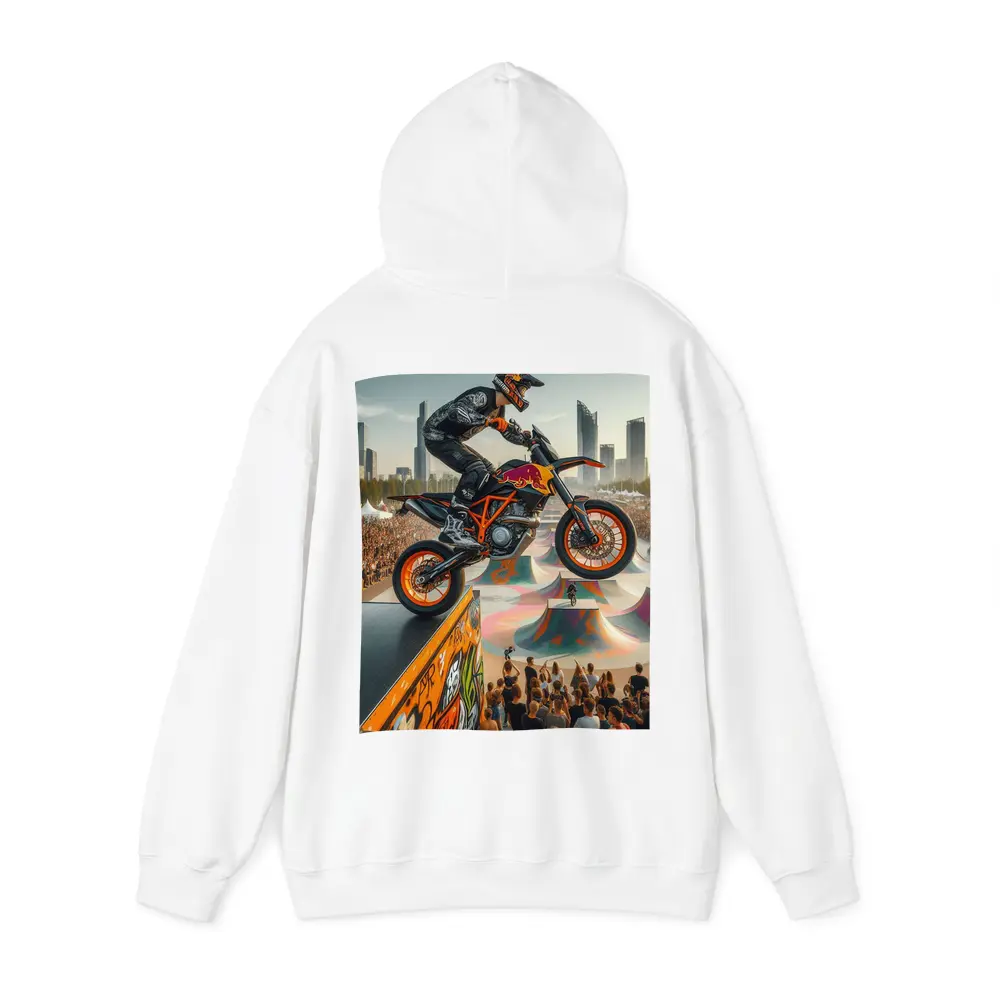 KTM Supermoto Rider Jump Urban Skatepark Crowd – Hoodies