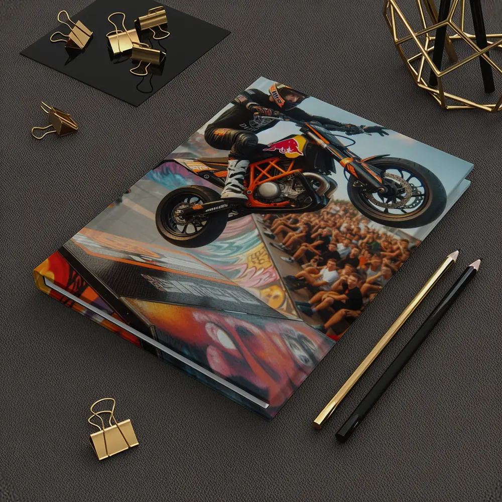 KTM Supermoto Stunt Rider Crowd Graffiti Ramp – Notebooks