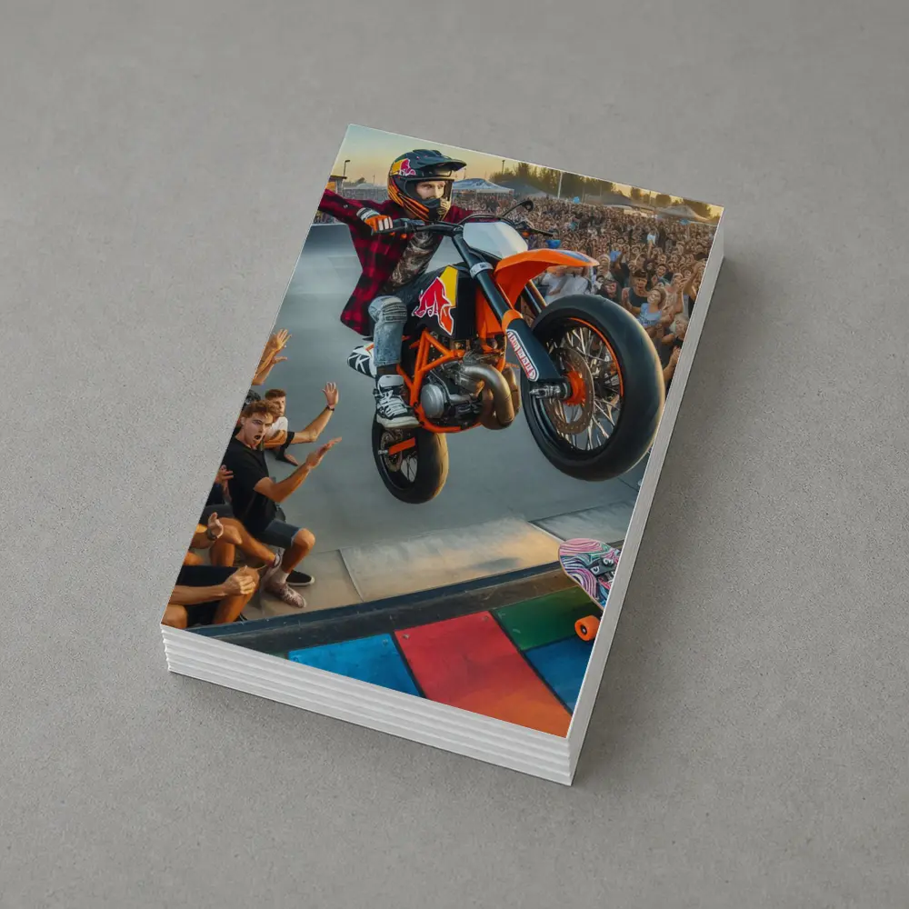KTM Dirt Bike Stunt Skatepark Crowd – Postcards