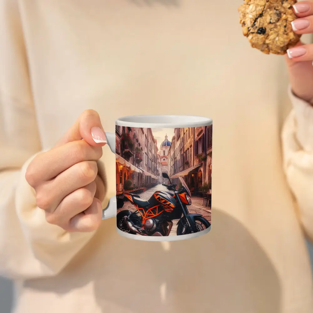 KTM Duke Motorcycle Old Town Street – Mugs