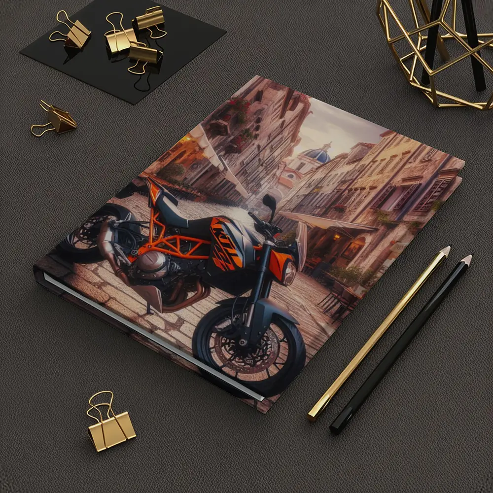 KTM Duke Motorcycle Old Town Street – Notebooks