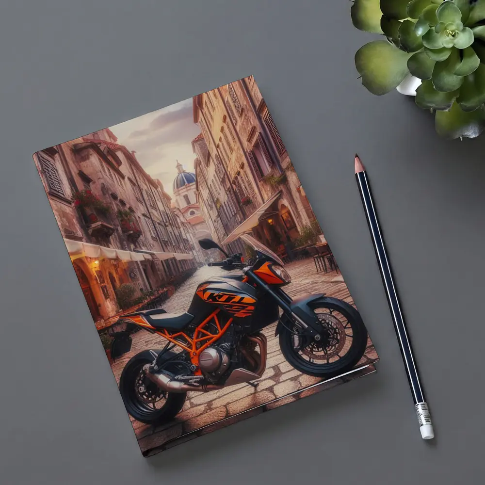 KTM Duke Motorcycle Old Town Street – Notebooks