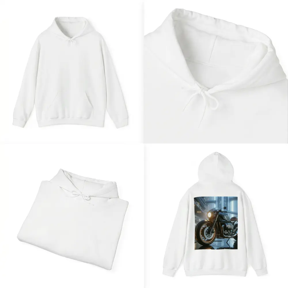 Dark Cruiser Motorcycle Futuristic City Night – Hoodies