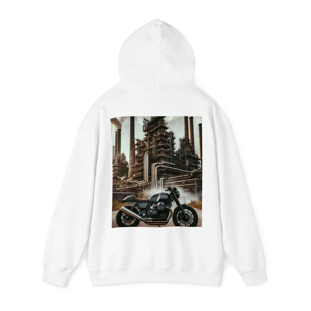 Cafe Racer Motorcycle Industrial Refinery Dark Art – Hoodies