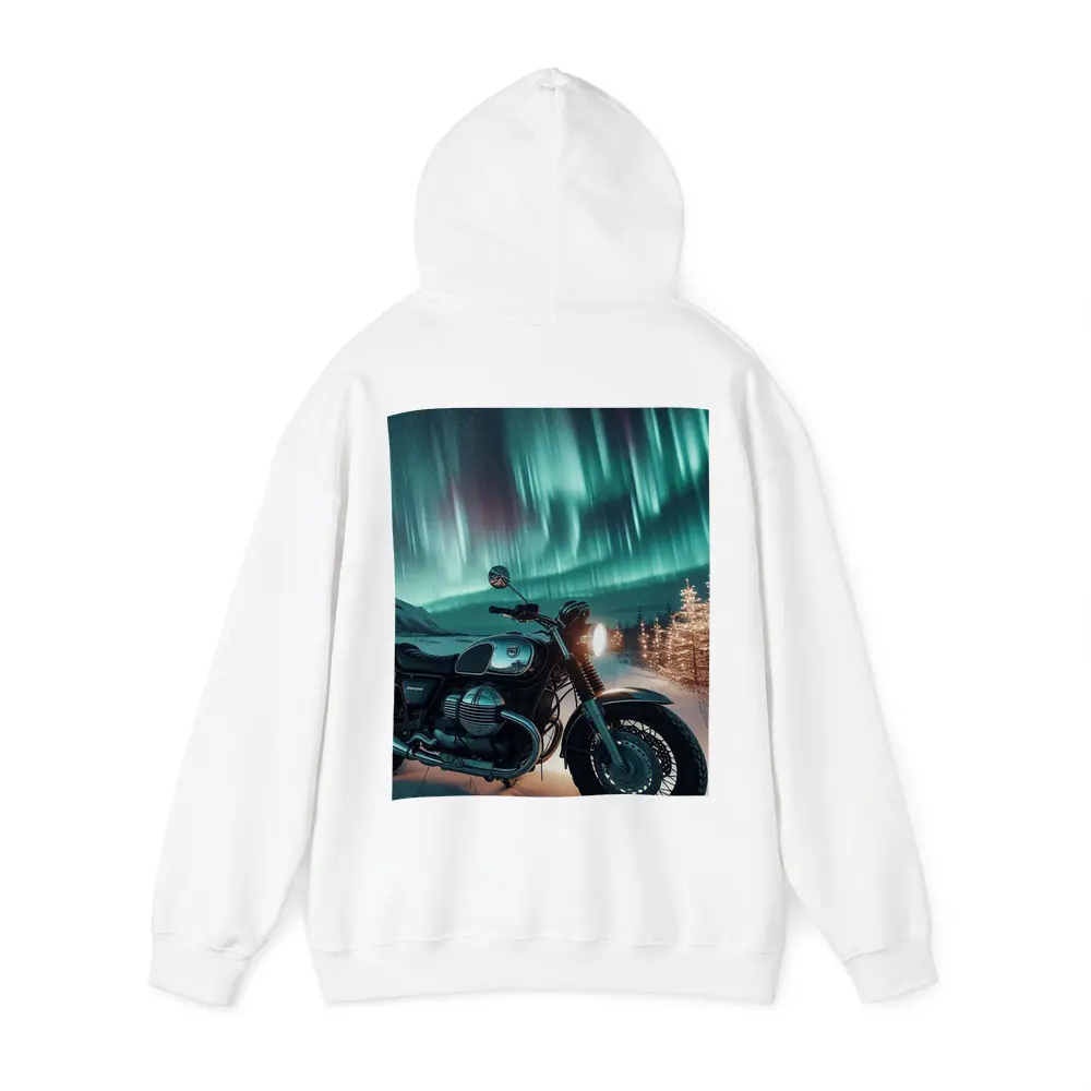 Classic Cafe Racer Motorcycle Northern Lights Winter – Hoodies