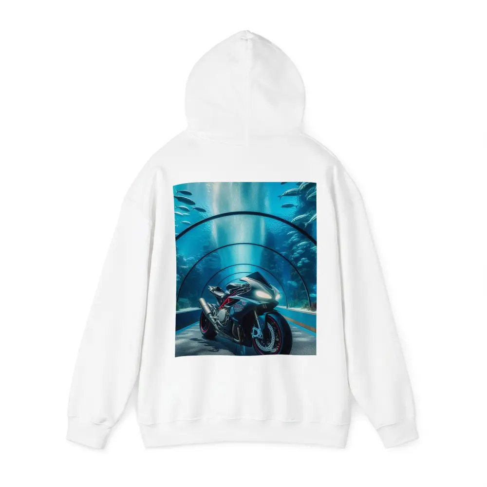 Sport Bike Inside Underwater Aquarium Tunnel – Hoodies