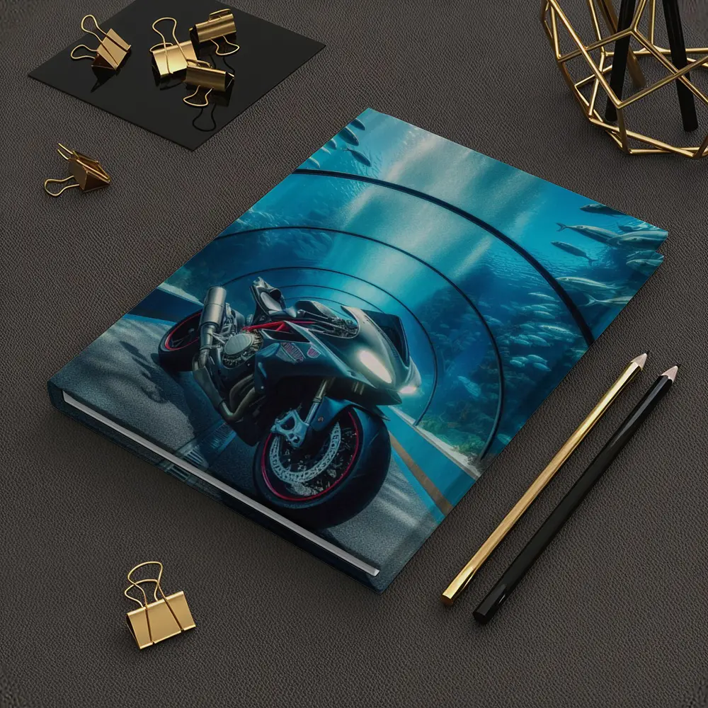 Sport Bike Inside Underwater Aquarium Tunnel – Notebooks