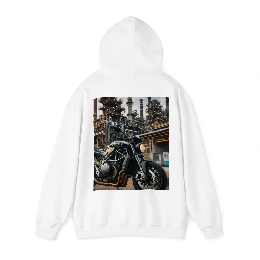 Ducati Monster Dark Naked Bike Industrial Background – Hoodies