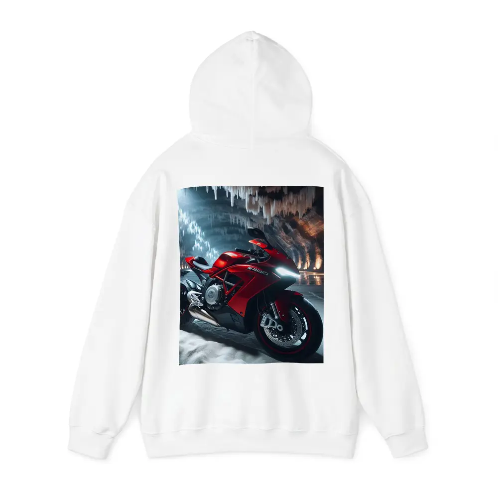 Red MV Agusta Superbike Inside Ice Cave – Hoodies