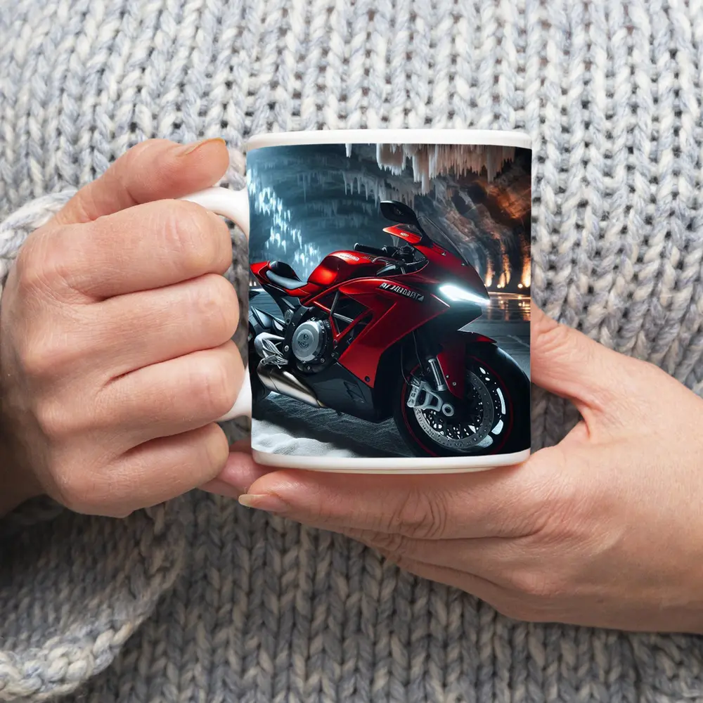 Red MV Agusta Superbike Inside Ice Cave – Mugs