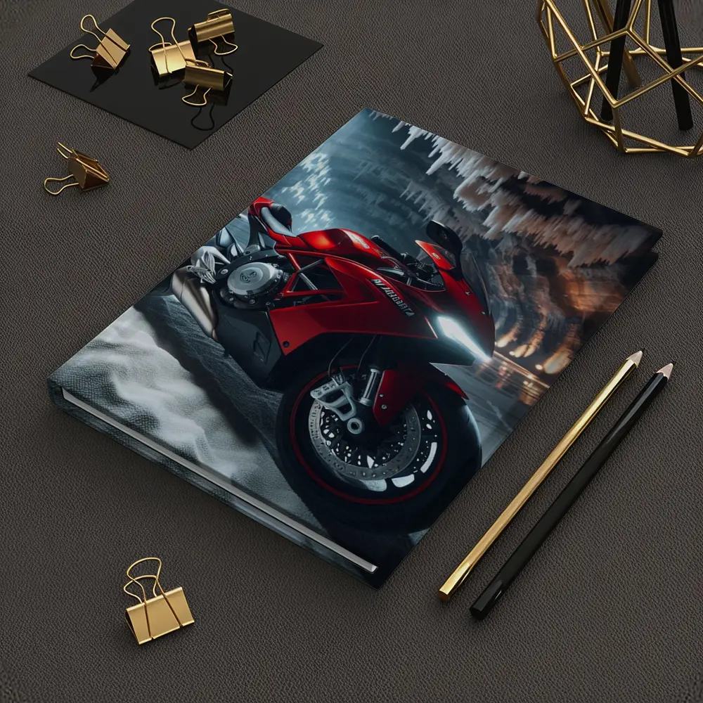 Red MV Agusta Superbike Inside Ice Cave – Notebooks