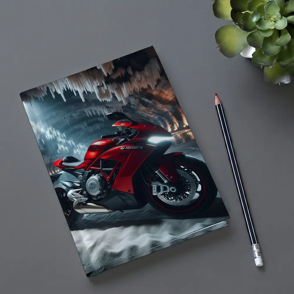 Red MV Agusta Superbike Inside Ice Cave – Notebooks