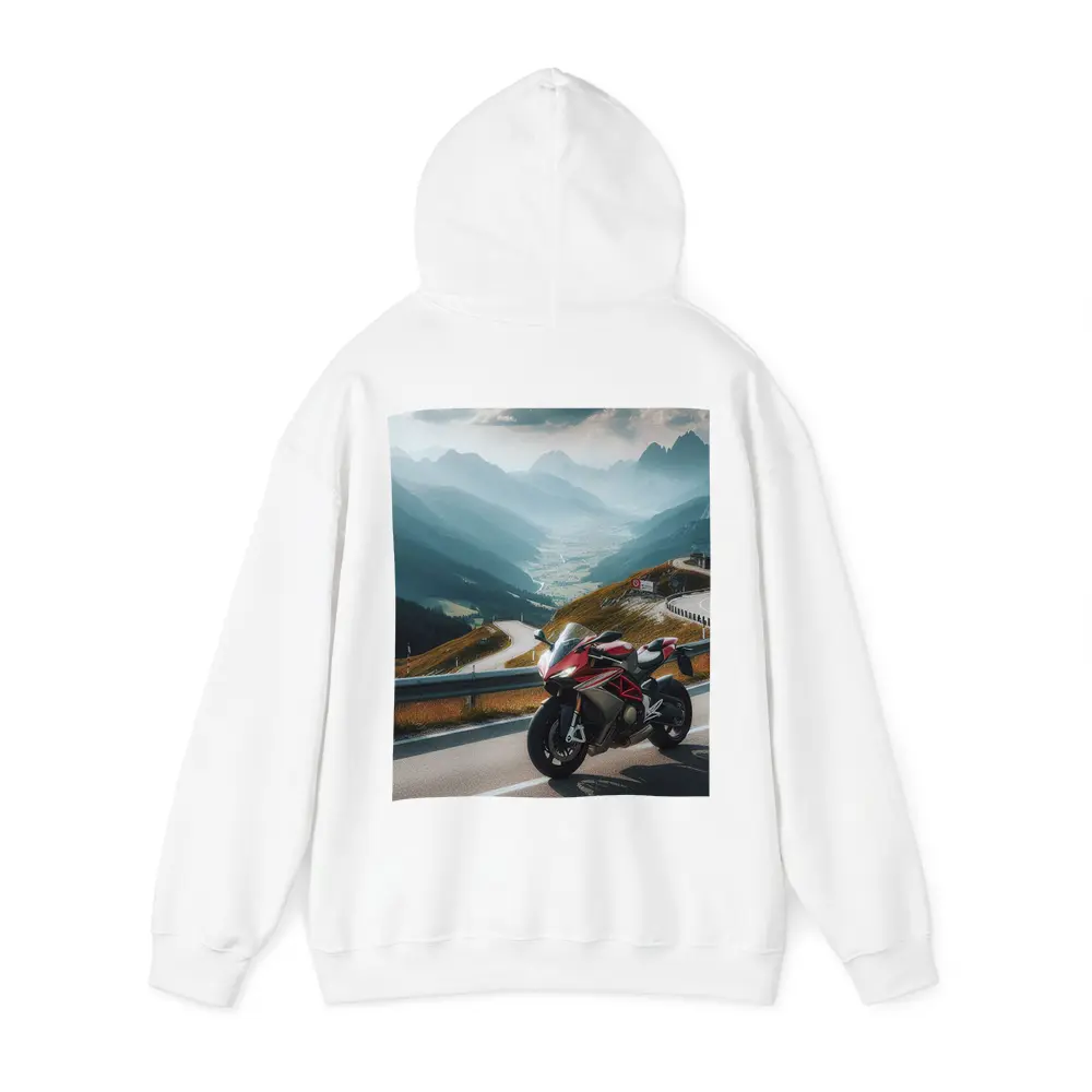 Red Sport Bike Alpine Mountain Road – Hoodies