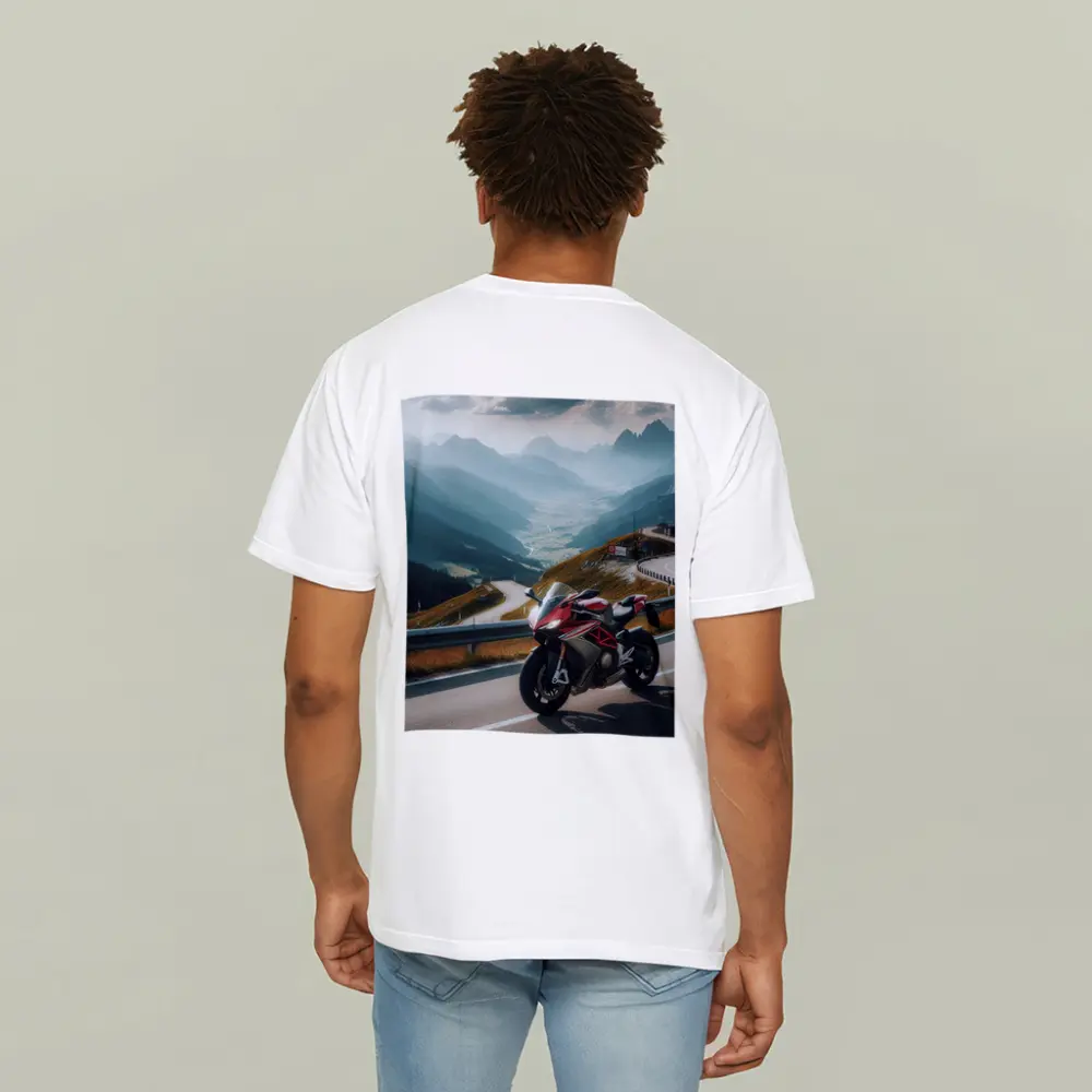 Red Sport Bike Alpine Mountain Road – T-Shirts