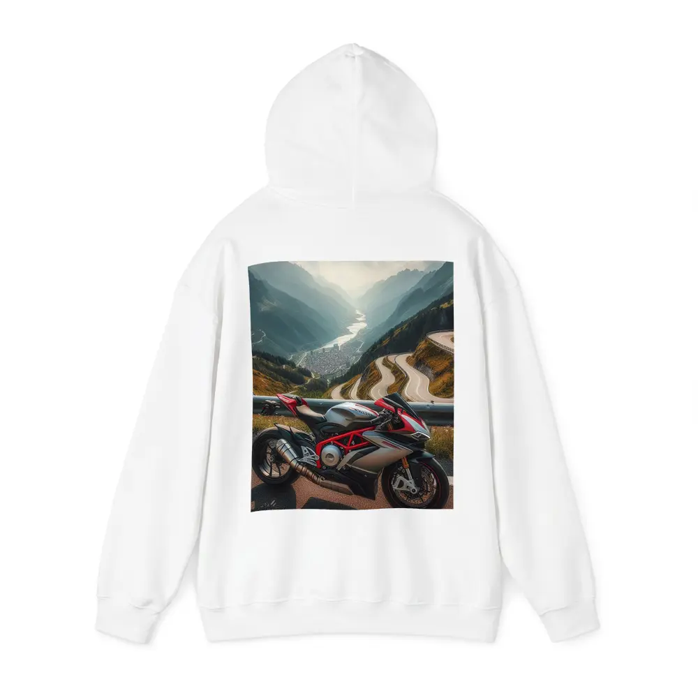 Sport Bike Superbike Mountain Road Alpine View – Hoodies